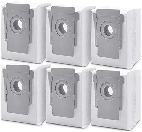 JustValue Stofzuigerzakken Geschikt Voor iRobot Roomba - 6 Stuks - Automatische Vuilafvoer - Geschikt voor i3+ i4+ i6+ i7+ i8+ j7+ s9+ - Microvezel - Perfecte Pasvorm - Stofdicht