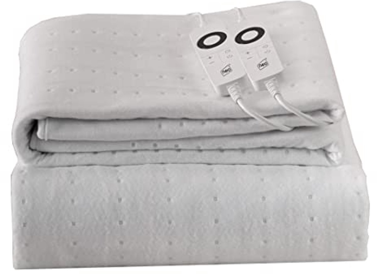 Verwarmde Deken met Dubbele Controle voor een Tweepersoons Bed