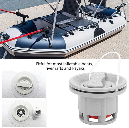 Boot Lucht Klep - Vervangende Klep - Opblaasbare Watersport - Dubbele Bescherming - 70 gram - Grijs van Merkloos — afbeelding 2