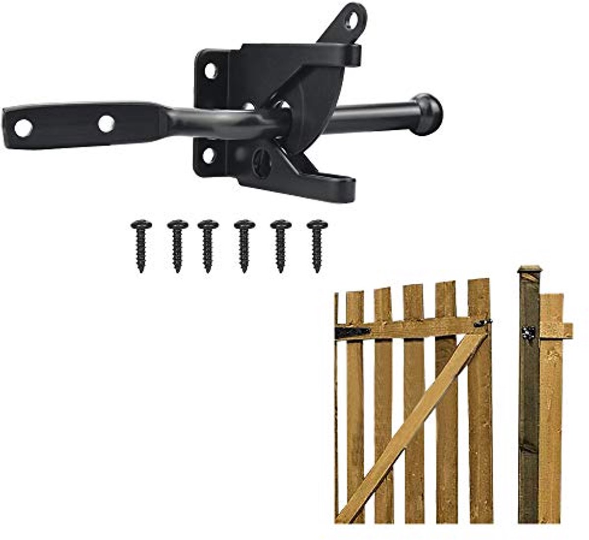 Tuinturval, roestvrij staal, tuinpoortsluiting, poortgrendel, kantelslot, zelfborgende gre