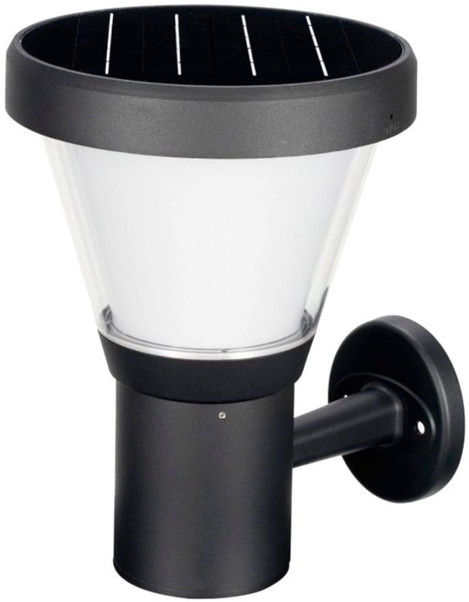 Iplux® - Oslo - Solar Tuinverlichting - Warm wit - Wandlamp 31cm