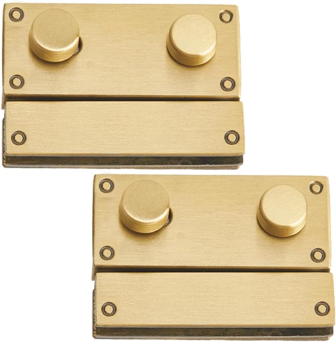 2pcs Rectangle Press Lock Closure Twist Turn Locks - Wallet Lock Clasps Hardware Buckle Fasteners voor Wallet - Leer Tas Handbag Making Accessories 1.57×1.1 Inch