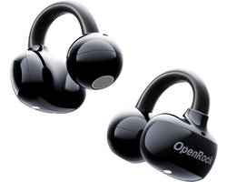 OpenRock - E Black - Draadloze Open-Ear Hoofdtelefoon - Oordopjes - Bluetooth - Lange batterij - Ruisonderdrukking - draadloos - TubeBass™ Technologie