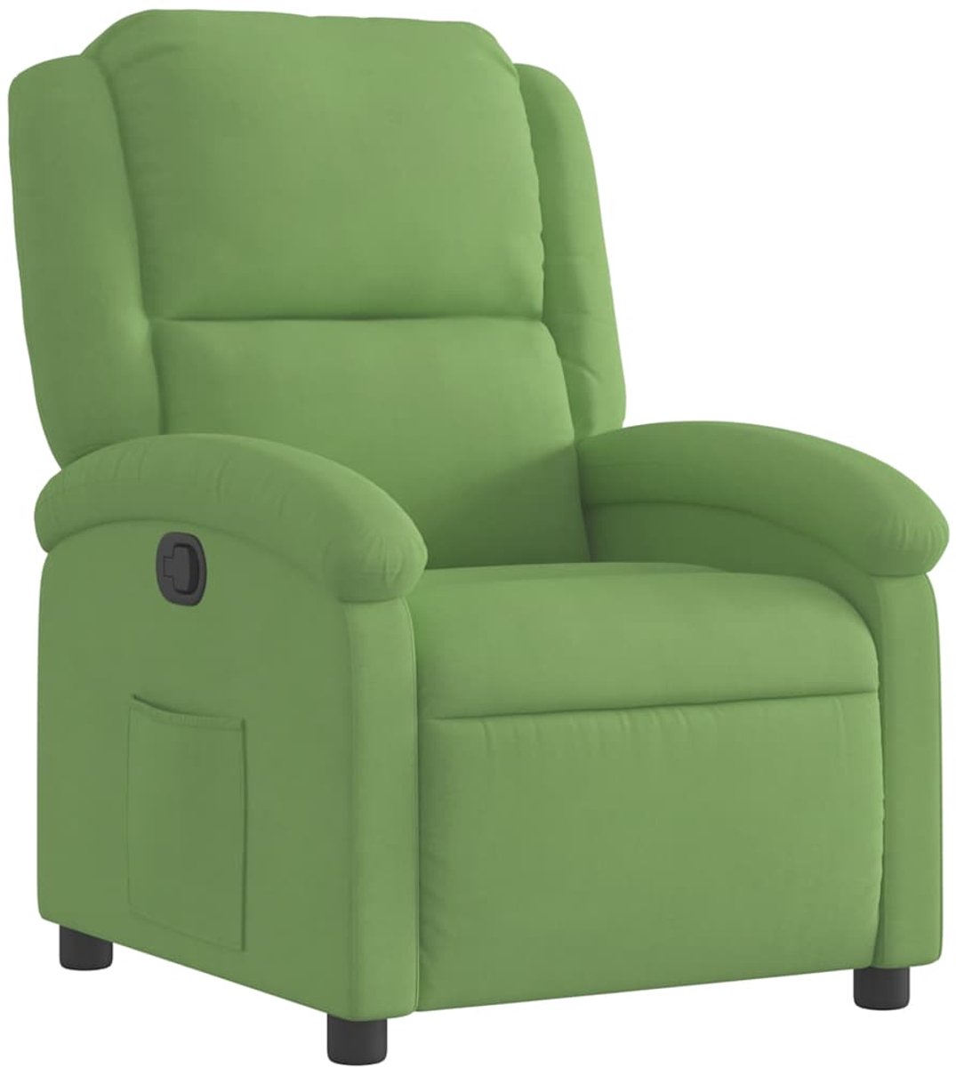 vidaXL Fauteuil - verstelbaar - fluweel - lichtgroen