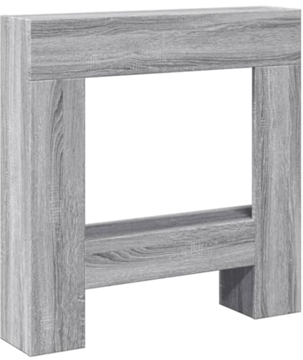 Houten Haard 81x18x82cm in Grijs Sonoma Eiken
