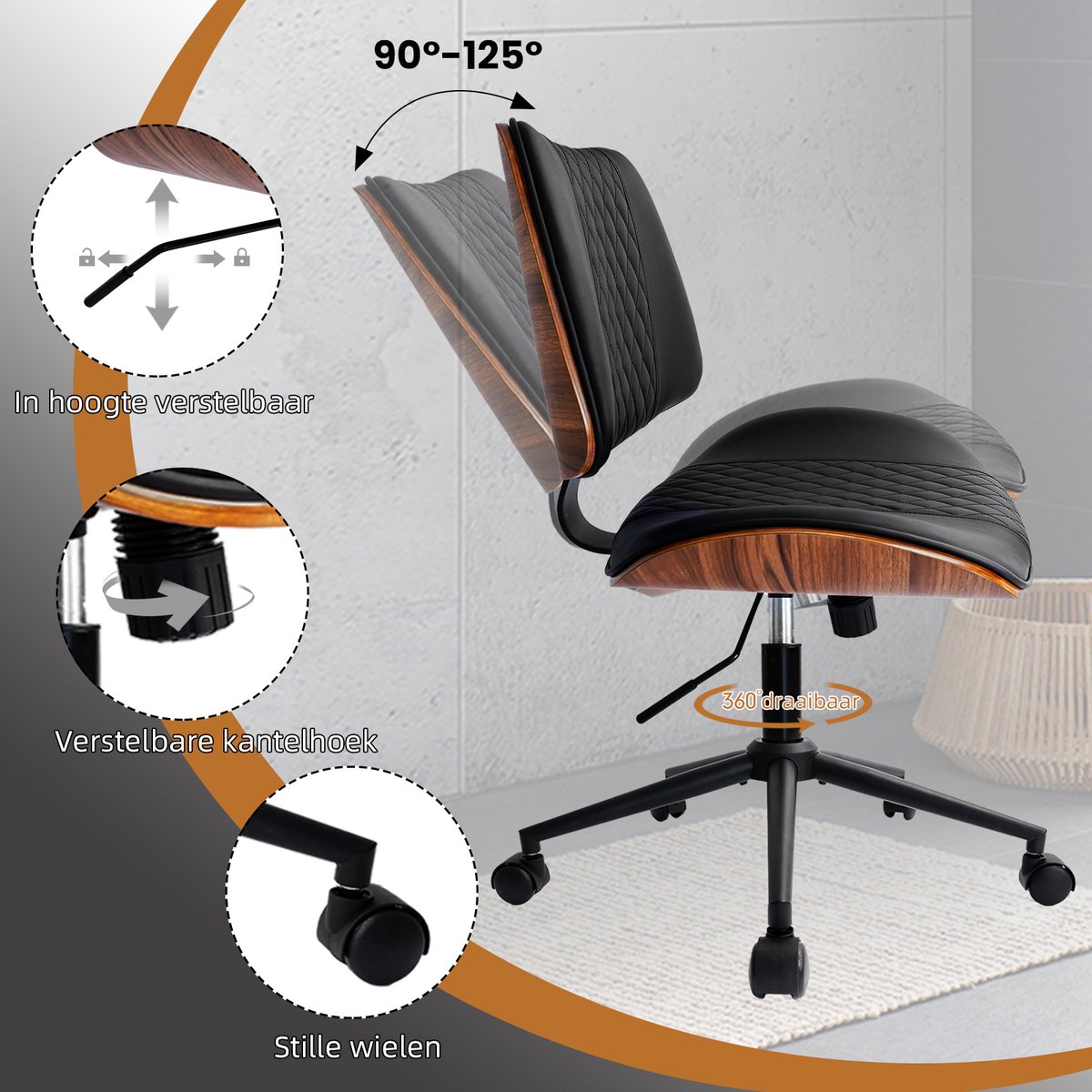 Durrafy - Bureaustoel - Ergonomisch Bureaustoel - afbeelding 3