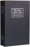 Zwart boek met de tekst "The New English Dictionary" op de kaft en rug.
