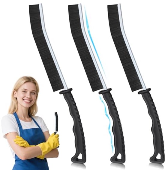 Foto: Syllio voegenborstel set van 2 schoonmaakborstel badkamer voegen voegenkrabber voegenreiniger schoonmaken borstel