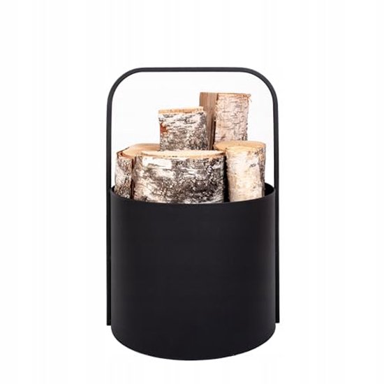 Brandhoutrek houtopslag gehard glas metaal 60x35x60 cm | premiumXL