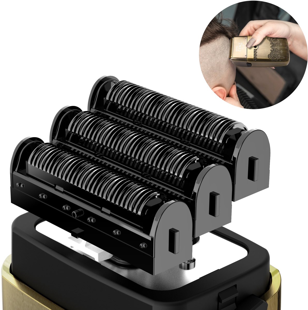 Hatteker Elektrisch Scheerapparaat met Drievoudig Mes - afbeelding 2