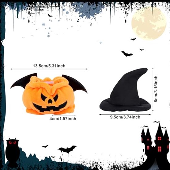 Vêtements Poupée Halloween 17 Cm - Costume Citrouille Avec Chapeau Pour Peluche