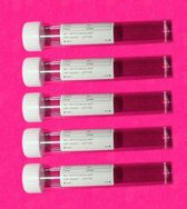Set van 100 plastic reageerbuisjes (10 ml, polystyreen, met schroefdop)