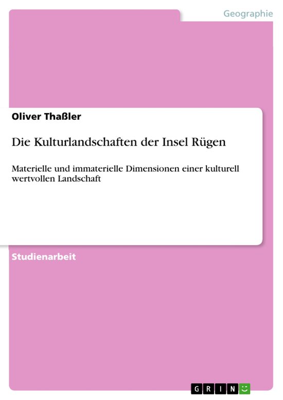 Die Kulturlandschaften der Insel Rügen - cover