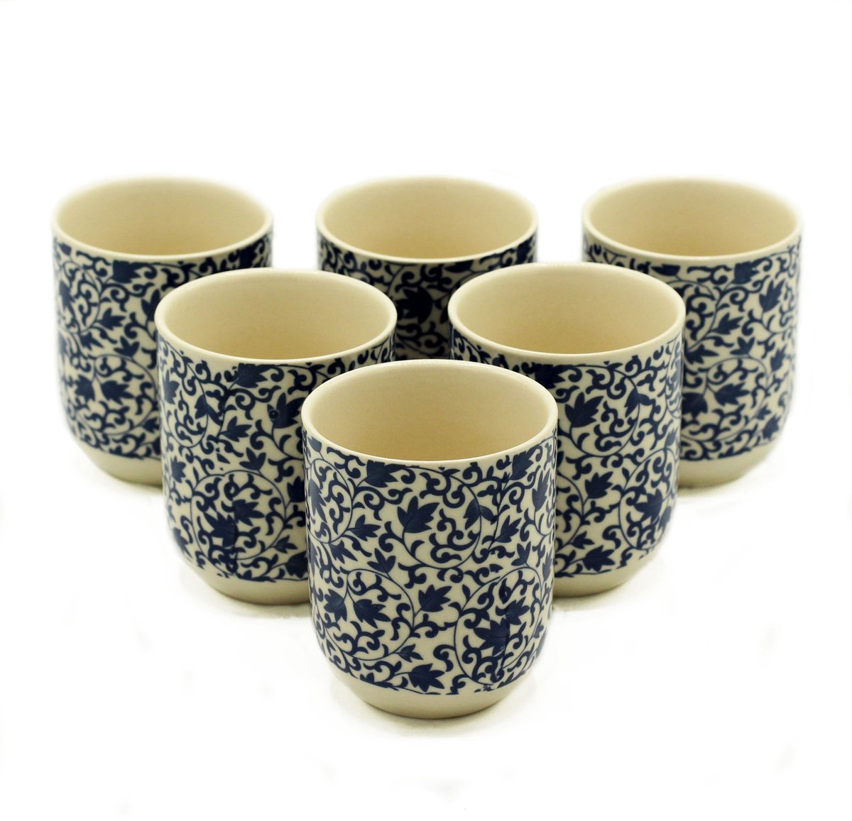 Kruidentheekopjes - Blauw patroon - cadeau geschenkset vrouwen geschenkset mannen