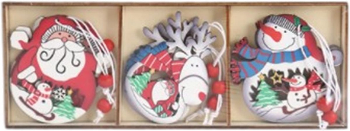 Sander Shop Houten kerstboomversieringen | Kerstboom ornament hangers,Decoratief kerstversiering voor thuis, feest, raam