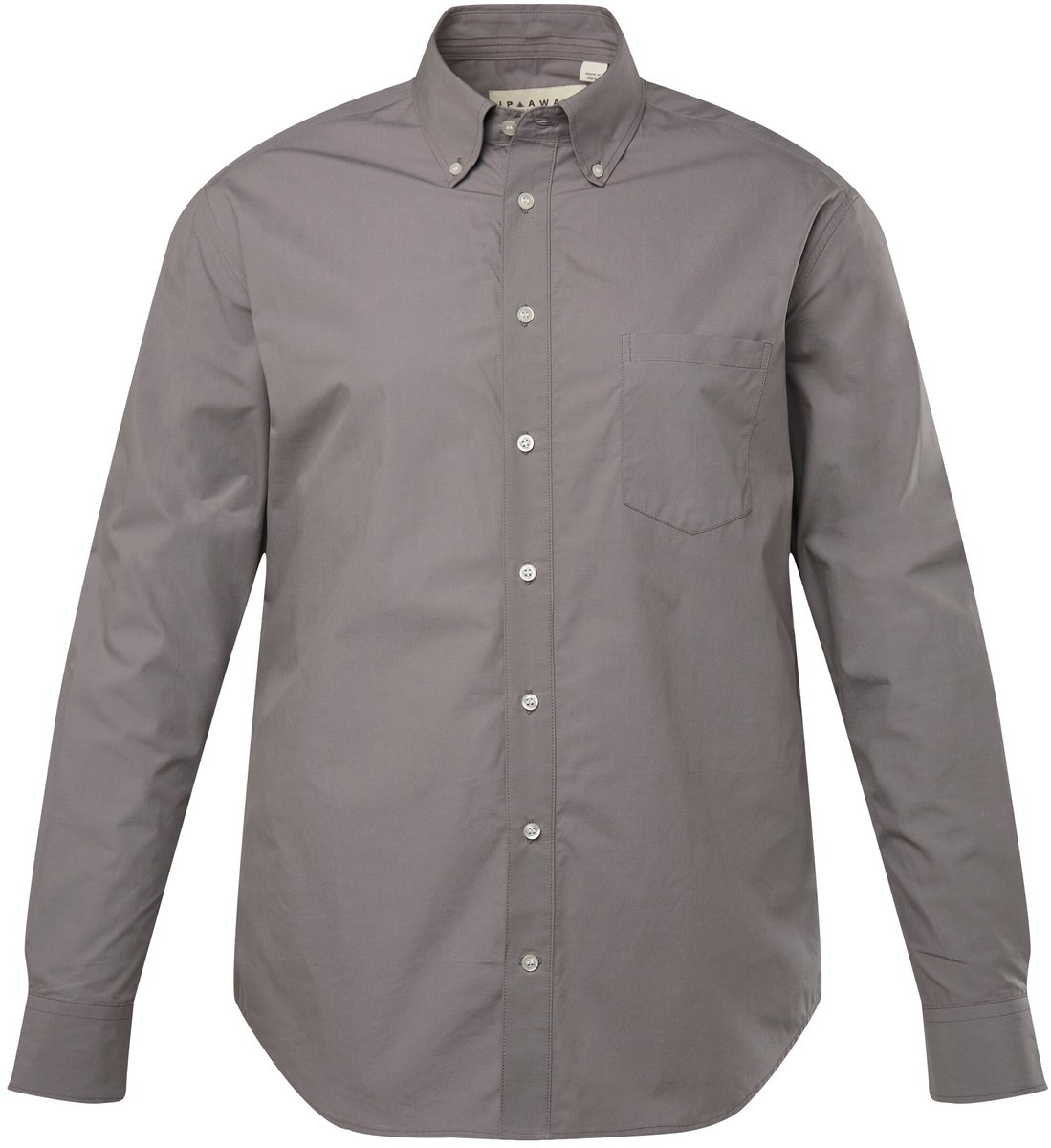 JP 1880 - Heren - Overhemd lange mouwen buttondown-kraag - Grijs - Maat 3XL