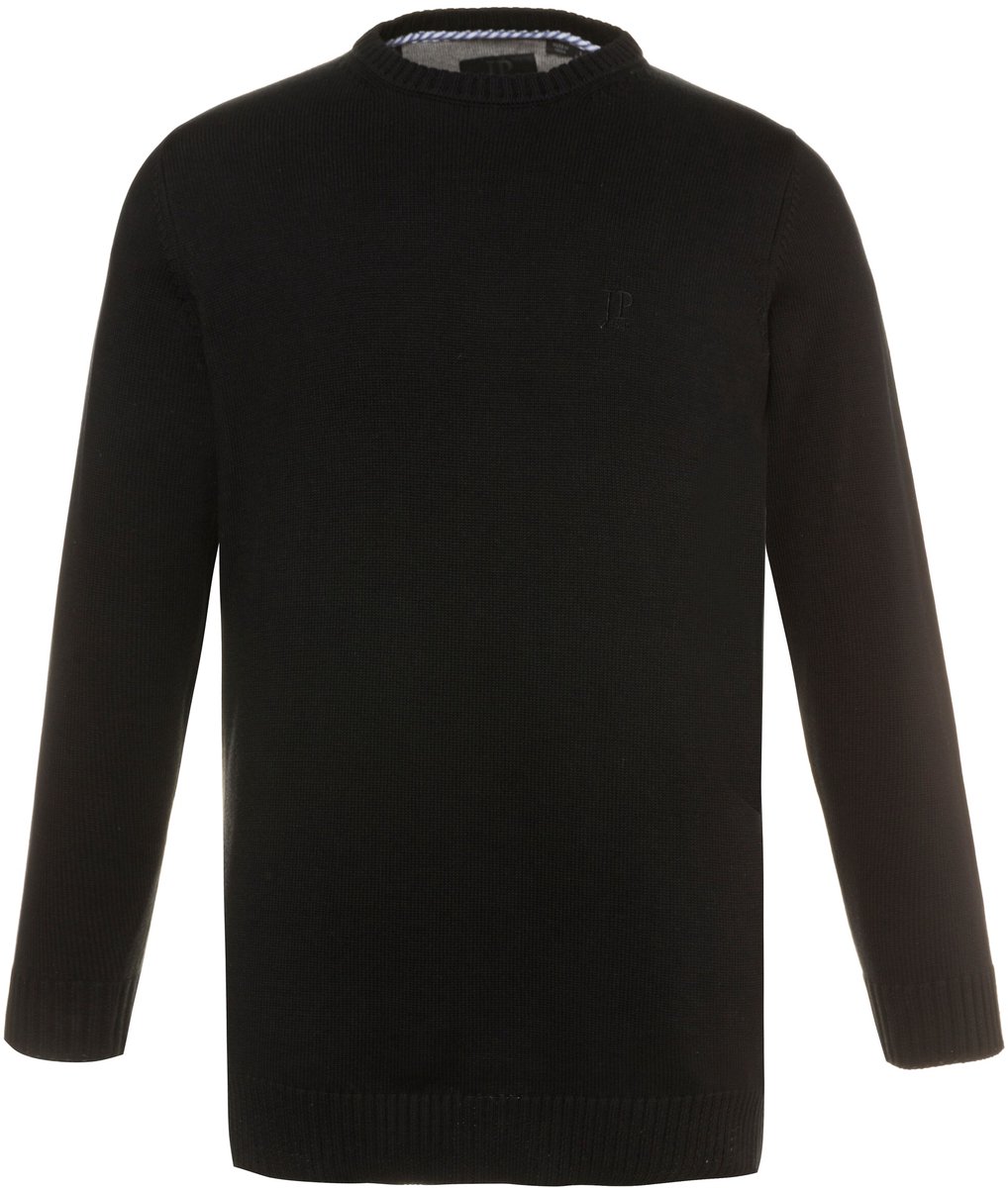 JP 1880 - Heren - Trui ronde hals katoen - Zwart - Maat 3XL