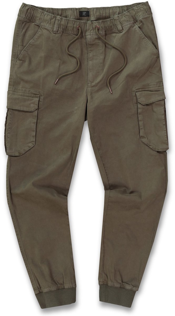 JP 1880 - Heren - Cargobroek FLEXNAMIC® veel zakken Moder-Fit - Olijf - Maat XXL