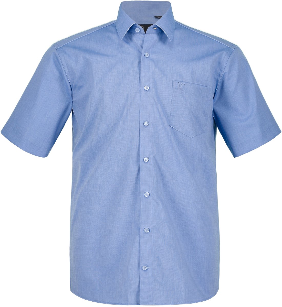 JP 1880 - Heren - Overhemd business strijkvrij kentkraag halve mouw - Lichtblauw - Maat 8XL