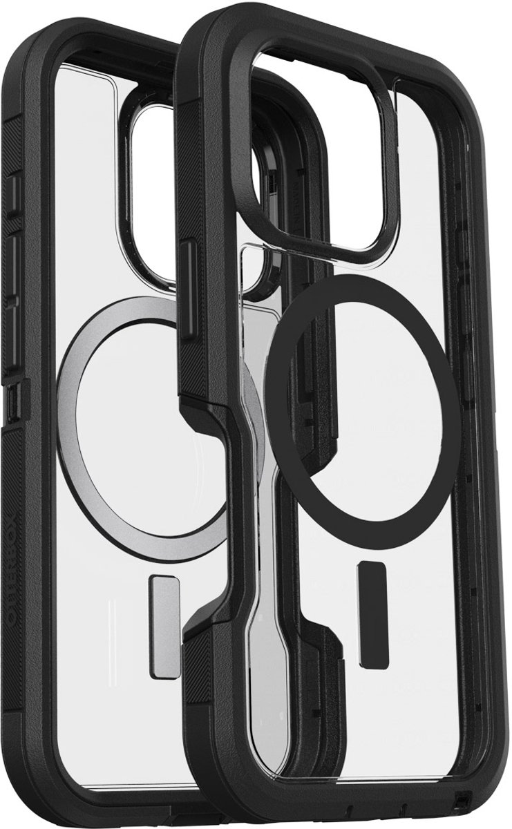 Otterbox Defender XT iPhone 16 Pro Back Cover met MagSafe Magneet Transparant Zwarte Rand