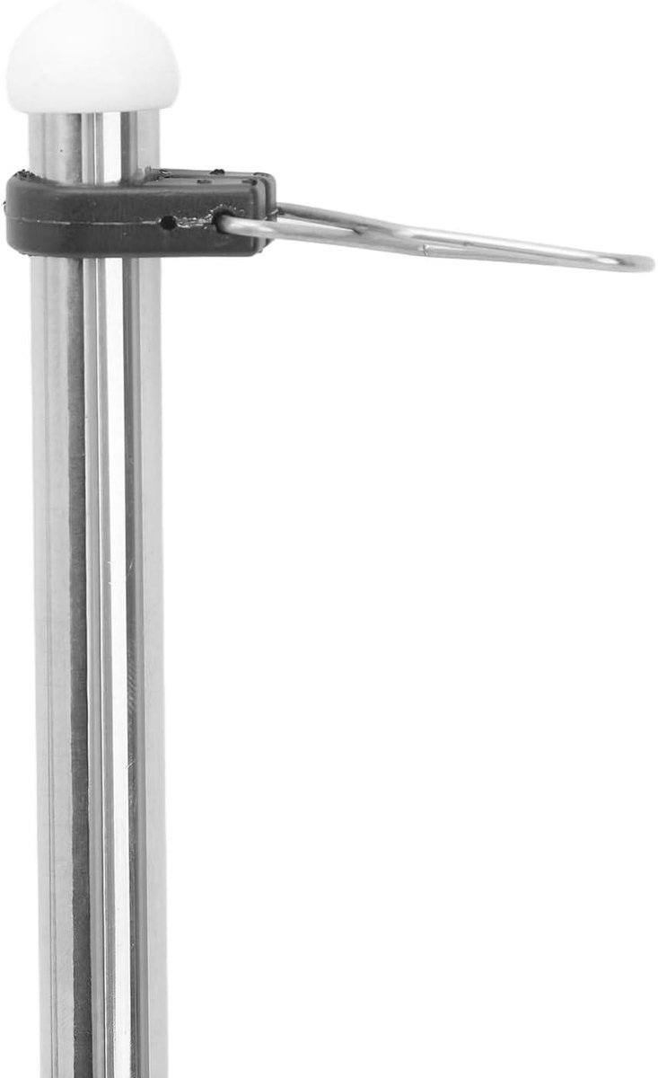 PolkaHome Plus - Maritieme Vlaggenmast verstellbare clip - 222 mm tot 254 mm - Railmontage voor bootvlagmast - jacht, auto, camper, vrachtwagen, tuin, veranda