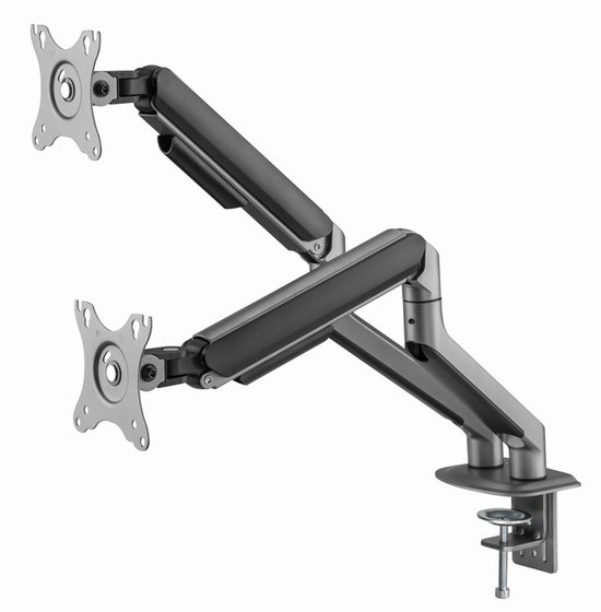 Gembird Dual Monitor Arm Bureau Montage, Verstelbaar voor 17 - Bol