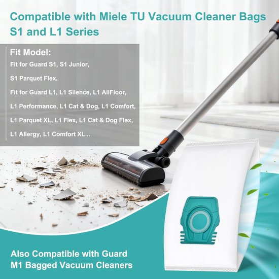 Miele HyClean Pure CO Staubsaugerbeutel für Miele Guard M1 - 3 Packungen