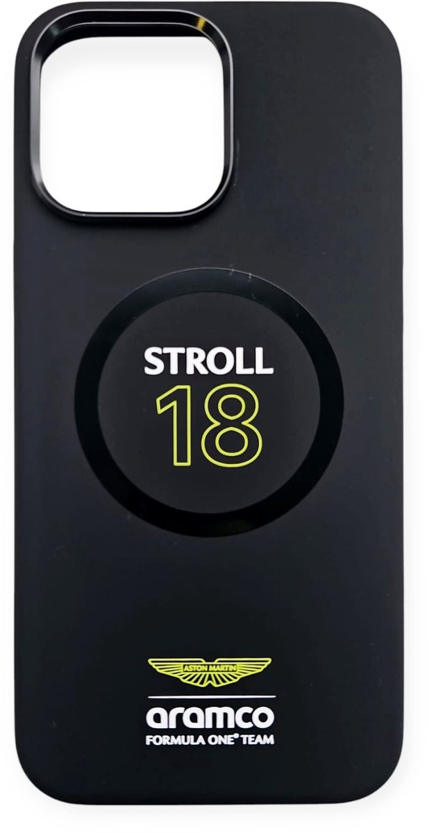 Aston Martin Back cover voor iPhone 16 Pro - MagSafe - Slank Design - Zwart