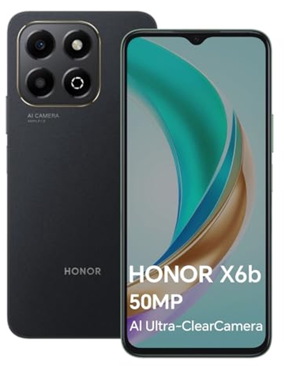 Smartphone 4GB RAM, 128GB Opslag, 50MP Camera, 5200mAh Batterij, 6,56 inch, Android 14, Dual-SIM, NFC