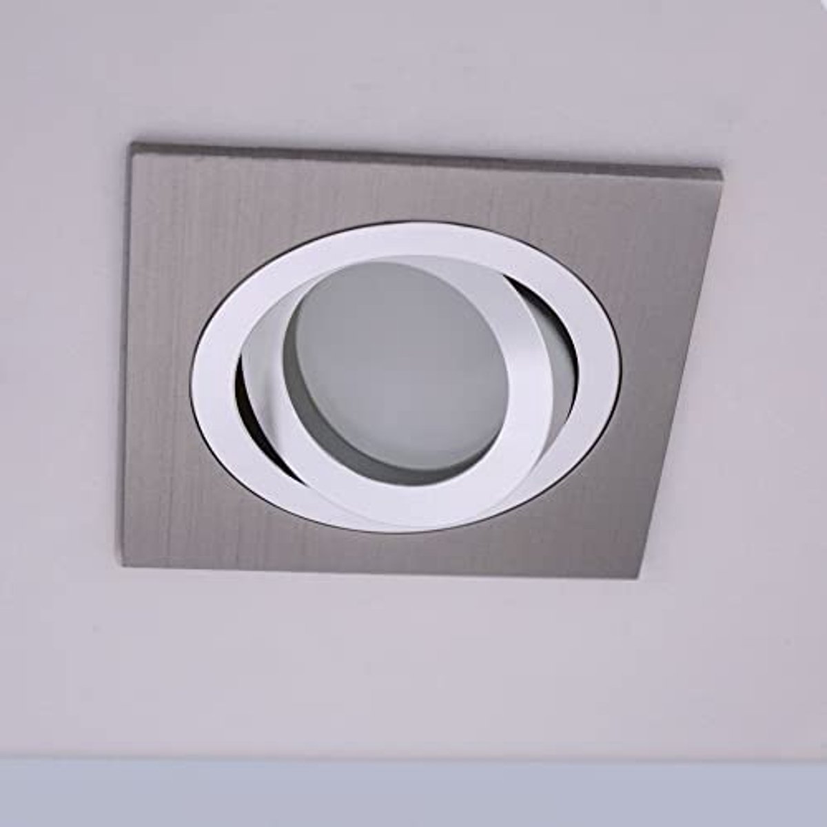 Vierkante Inbouwspot GU10 - Aluminium 9x9x2,5 cm - Set van 4