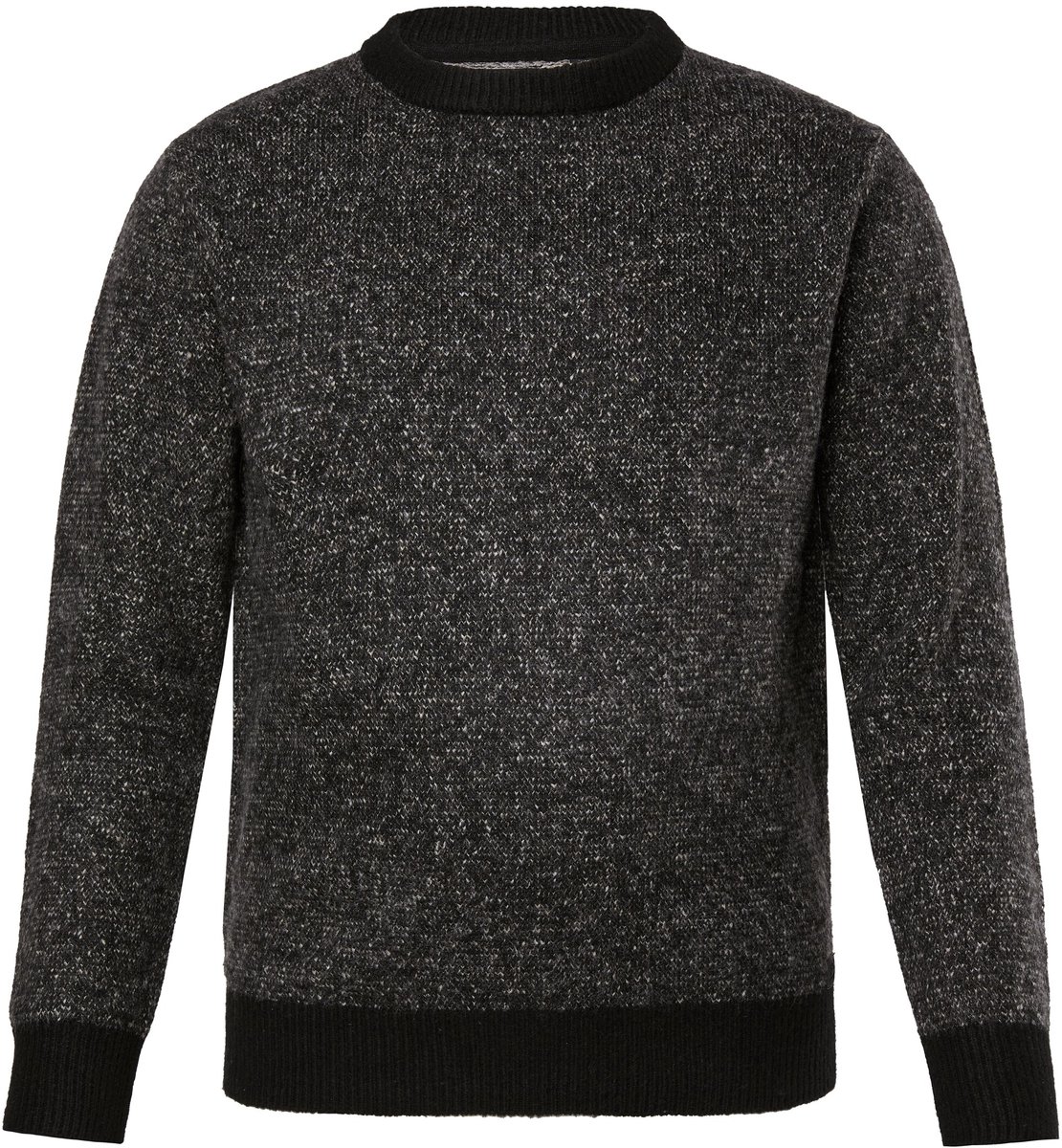 STHUGE - Heren - Pullover two-tone breisel - Zwart - Maat 7XL