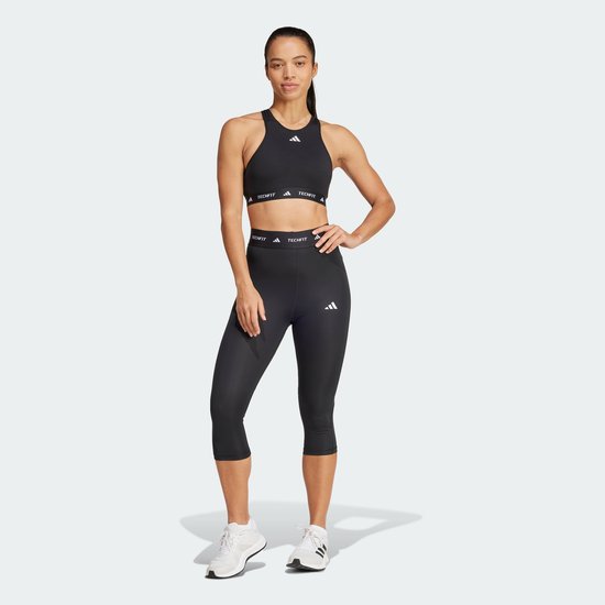 Adidas Performance Techfit Capri Legging - Dames - Zwart van Merkloos — afbeelding 2