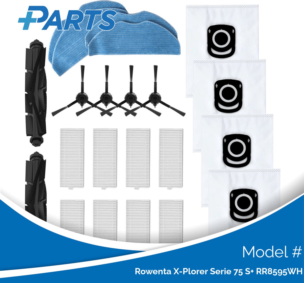 Plus.Parts Rowenta X-Plorer Serie 75 S+ RR8595WH Onderhoudsset (Plus.Parts® alternatief voor ZR185002) Overig