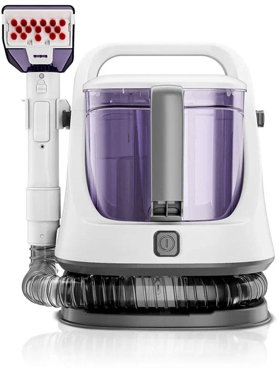 Multifunctionele draagbare tapijtreiniger – Bekledingsreiniger – Diep reinigende shampooier – 12 kPa zuigkracht – 650 W vermogen – Compact ontwerp – Voor tapijt, meubels en auto – Eenvoudig onderhoud – 1400 ml watertank – 1200 ml vuilwatertank