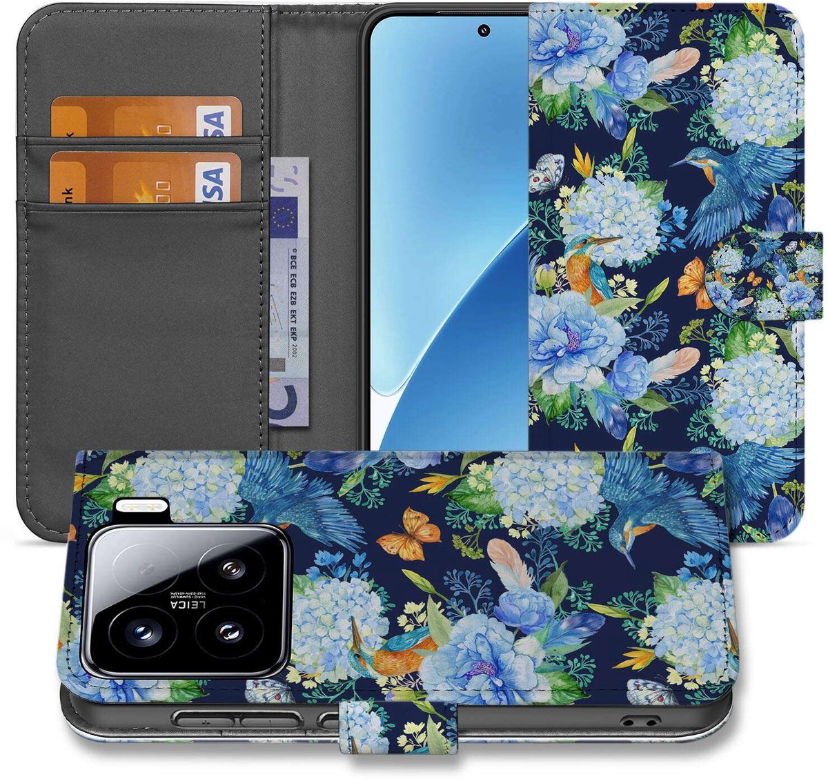 Telefoonhoesje met Pasjes voor Xiaomi 15 IJsvogel