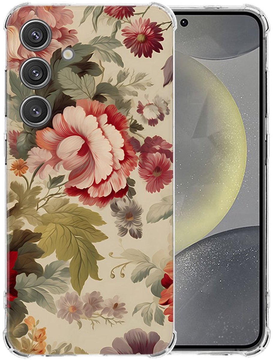 Samsung Galaxy S25 Hoesje - Bloemen TPU Antishock