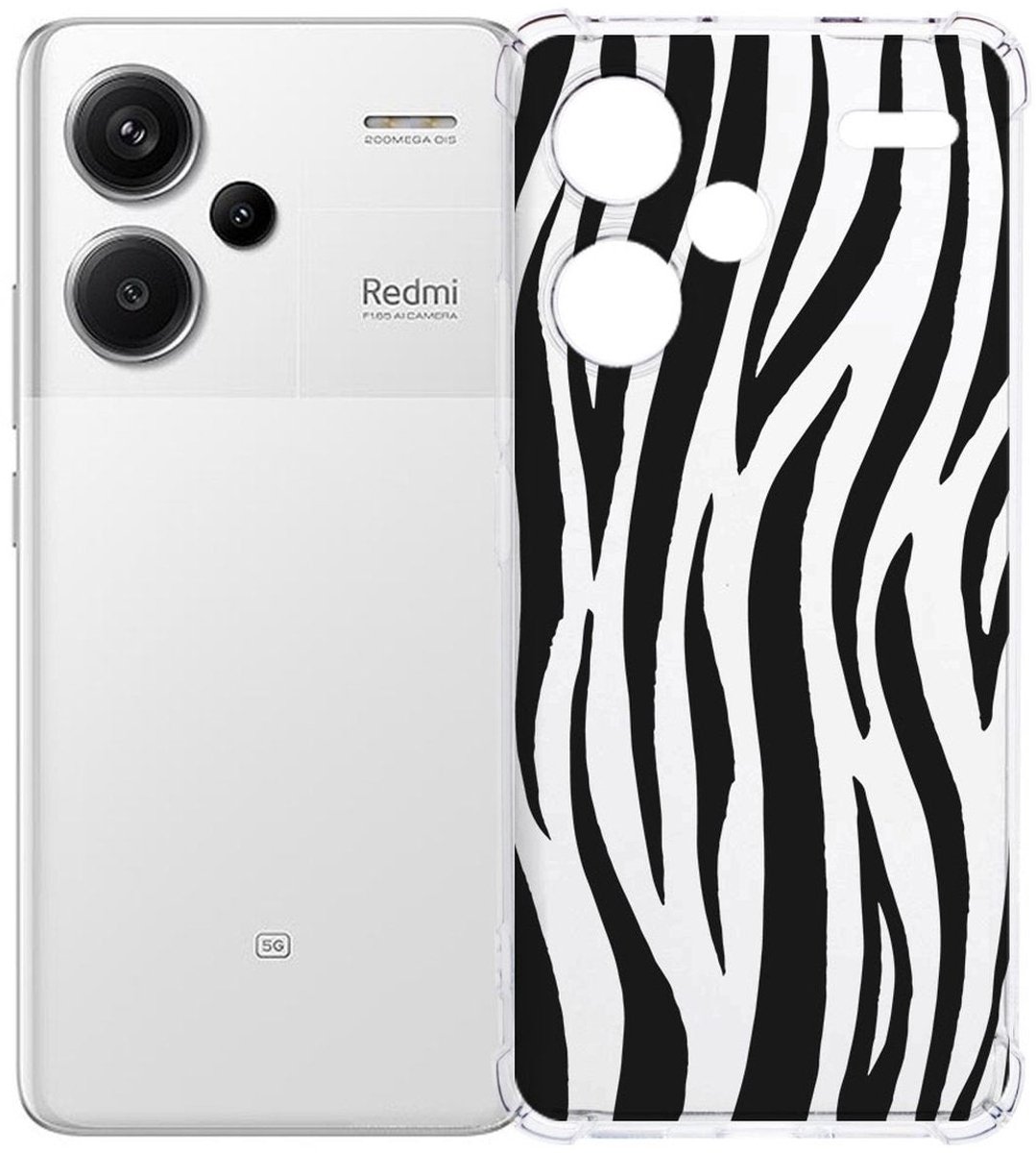 Xiaomi Redmi 13 Pro Plus Hoesje - Zebra TPU Antishock
