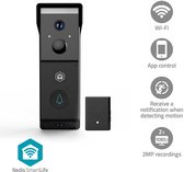 Nedis SmartLife Video Deurbel - 1080p Full HD - Dual-Cam Technologie - Zonder abonnement - Bewegingssensor - Nachtzicht - Deurbel draadloos - Zwart