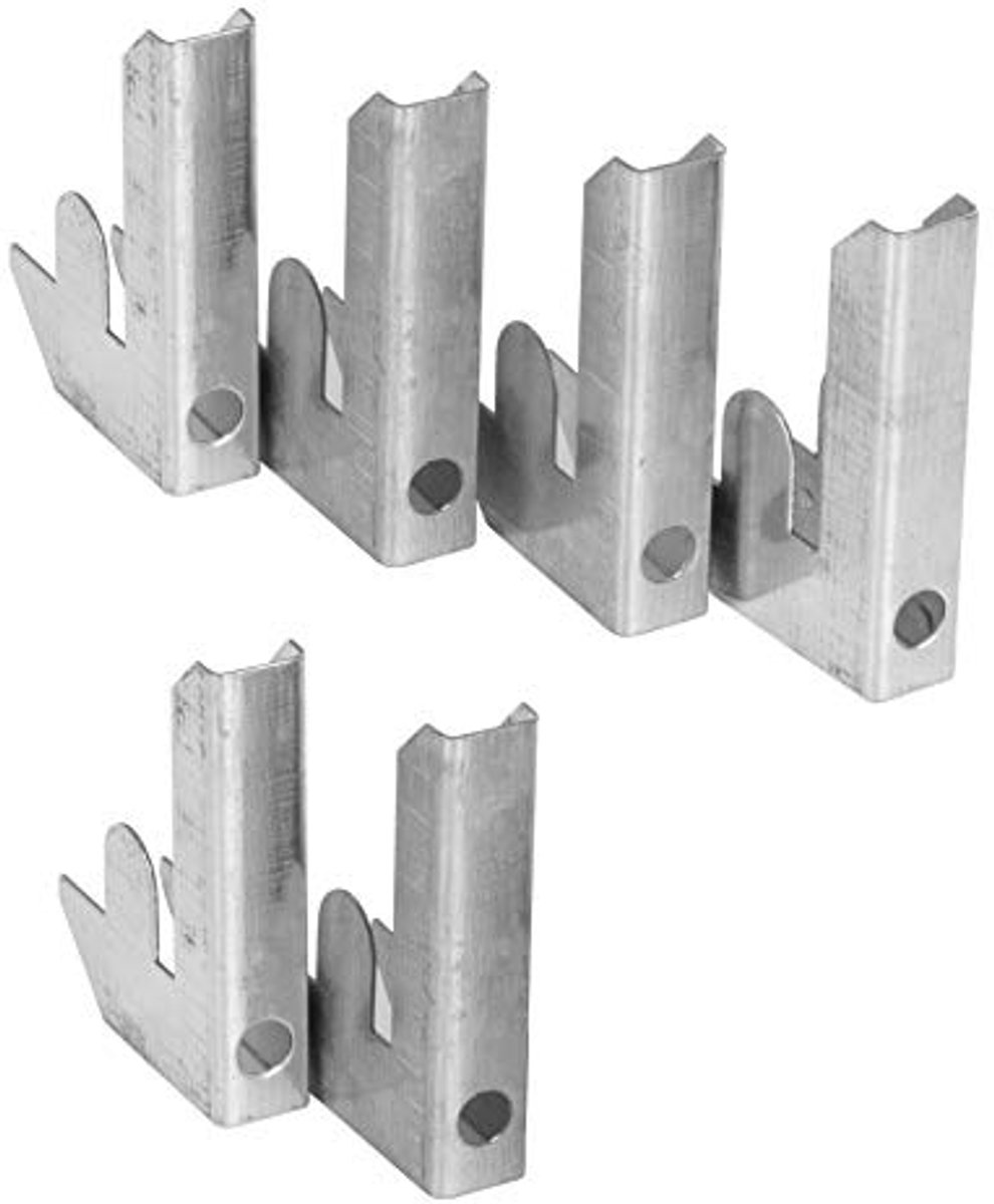 Connector voor steekrek, opbergrek, heavy duty rek, metalen kelderrek, werkplaats rek, set van 4 of 6 stuks, zwart of zilver