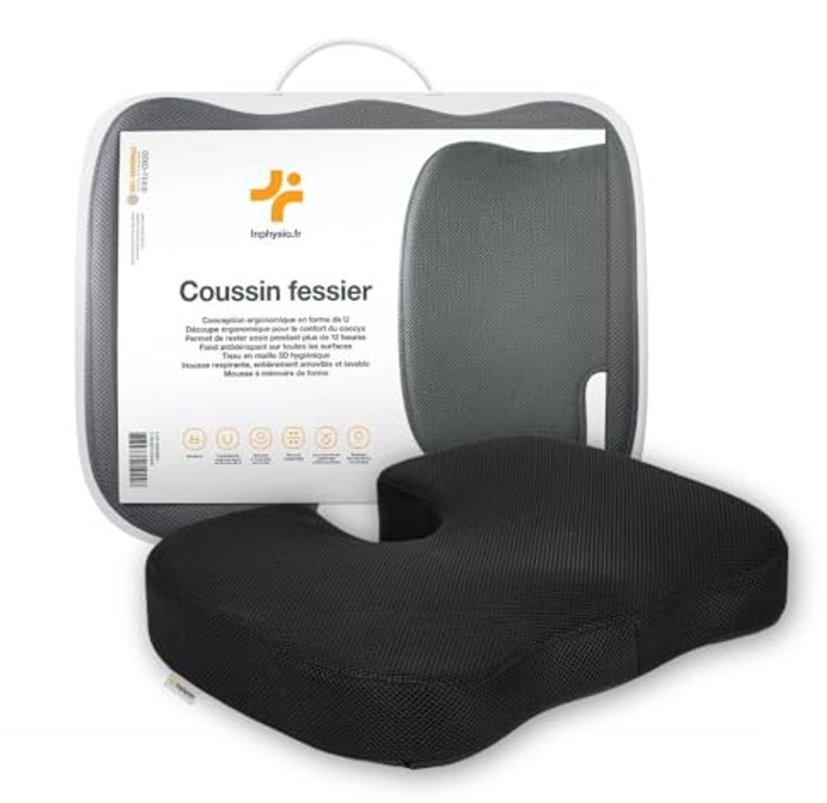 Ergonomisch U-vormig Stuitkussen van Geheugenschuim - Comfortabel Zitkussen met Antislip en Hygiënisch Design