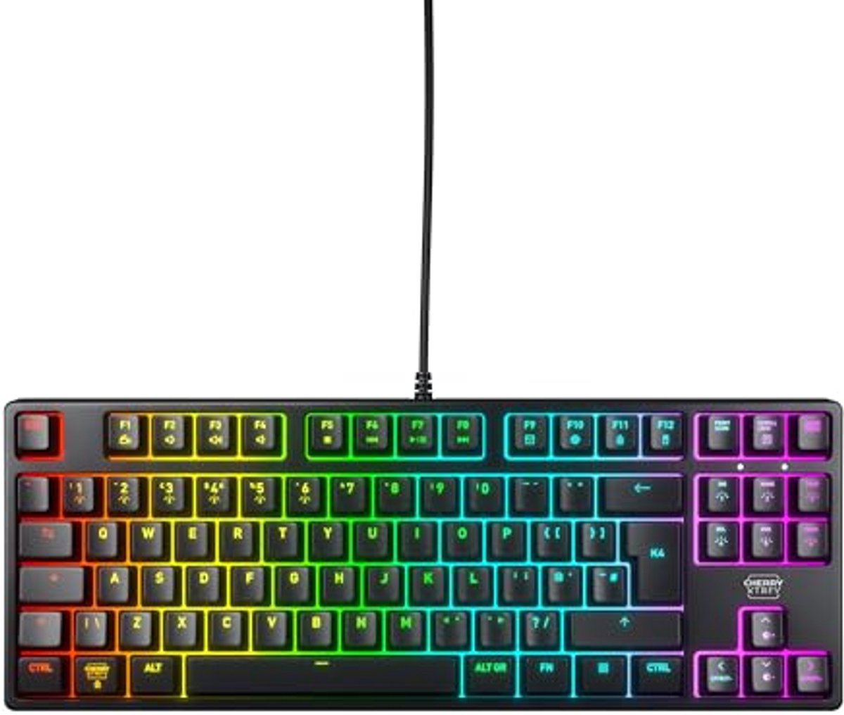 Bedraad Gaming-Toetsenbord zonder Numeriek Toetsenblok met RGB-Verlichting en MX2A RED-Schakelaars