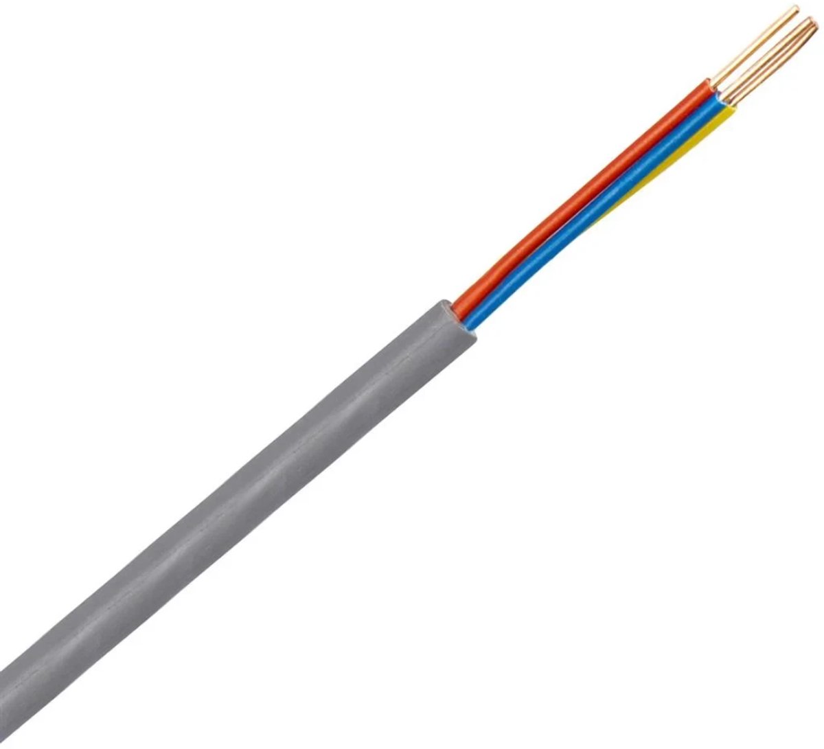 Dynamic signaalkabel YR 3x0.8mm² Dca-s2,d0,a3 grijs per haspel 500 meter