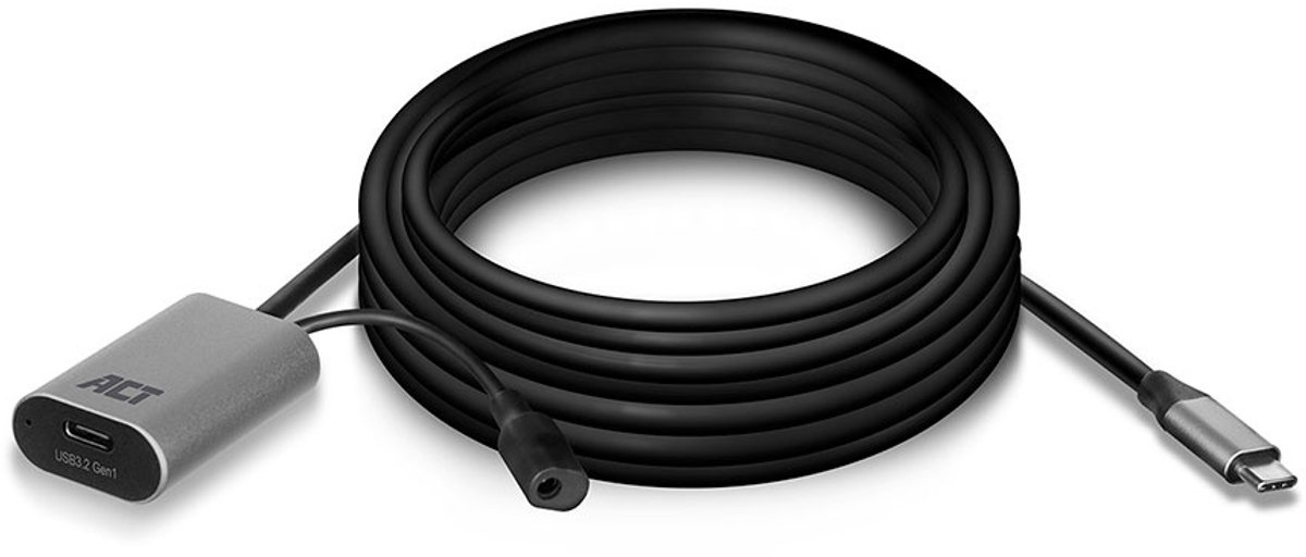 USB-C verlengkabel met signaalversterker, 5 meter ACT AC7060