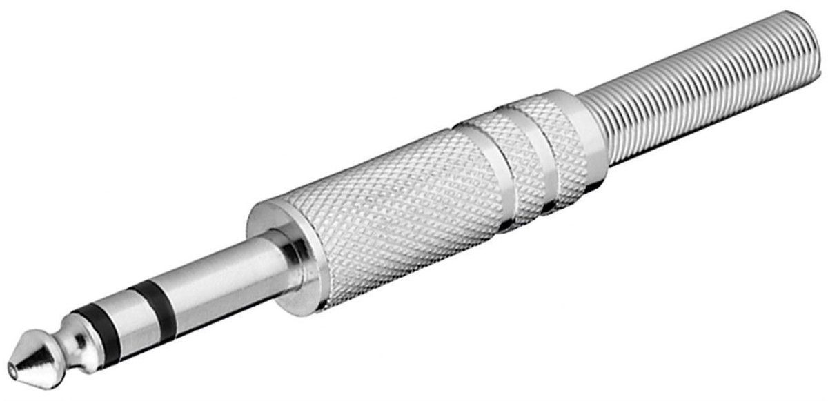 S-Impuls 6,35mm Jack (m) connector - metaal - 3-polig / stereo