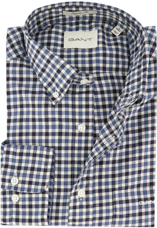 Chemise décontractée Gant Regular Fit en coton bleu