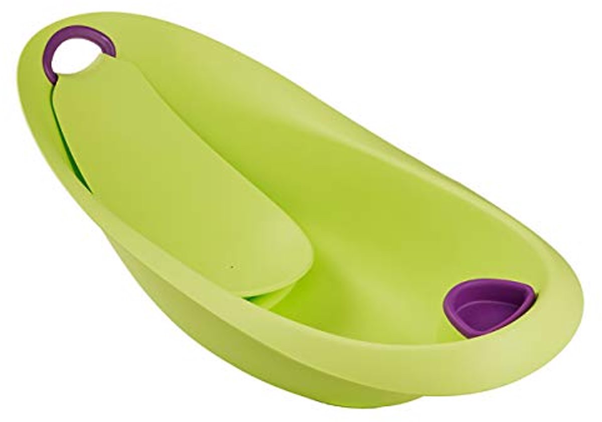 Ergonomische Babybad met Zachte Grip en Anatomisch Vormgegeven Zitje voor Baby's van 0 tot 6 Maanden in Groen