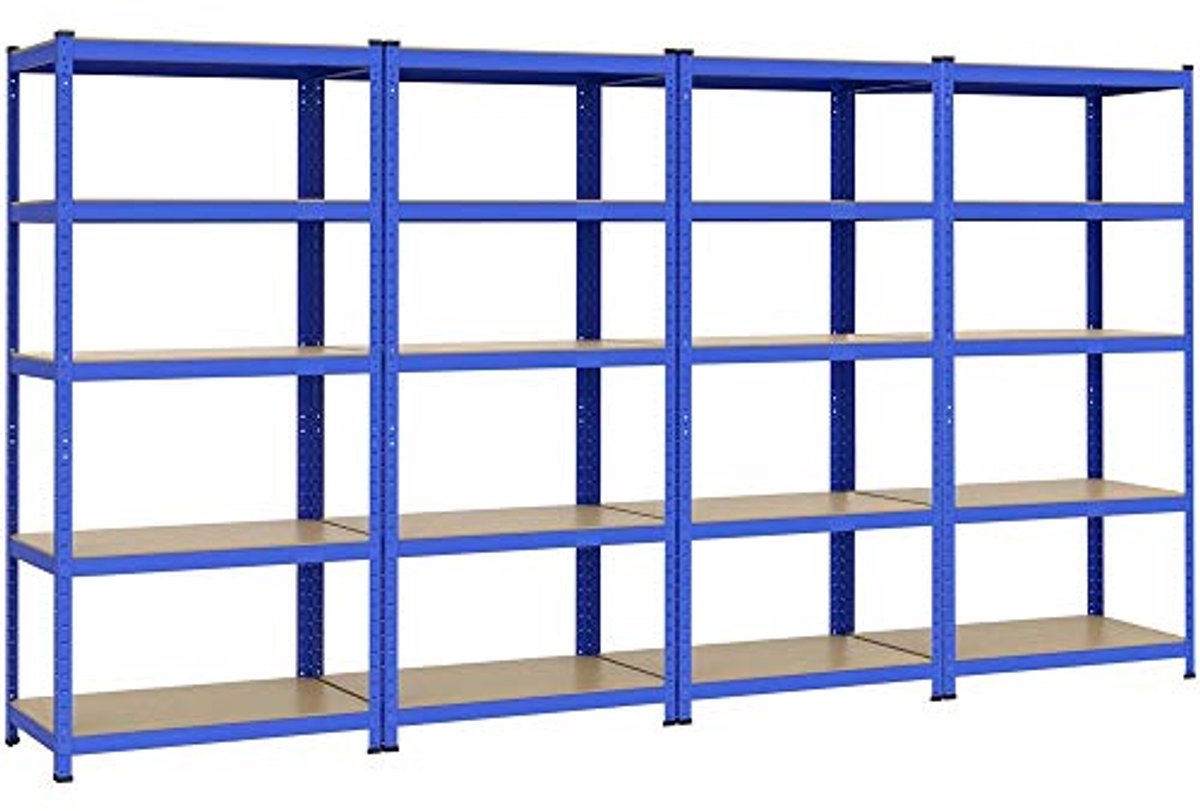 Zware Lasten Opbergrek 180x90x45 cm - 1325 kg Draagvermogen - Verstelbaar met 5 MDF Platen