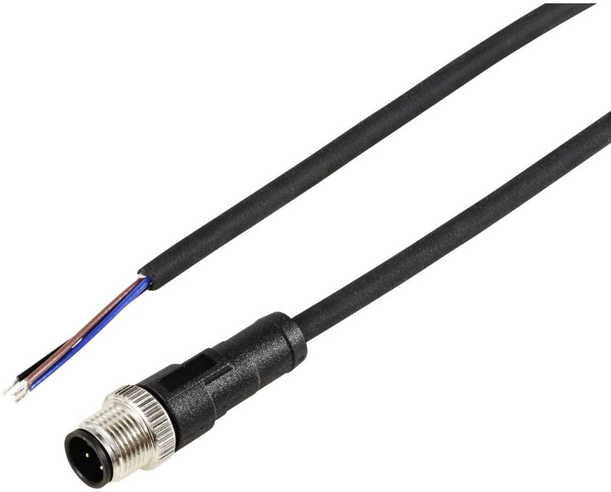 TRU COMPONENTS TC-12833132 Sensor/actuator aansluitkabel M12 Aantal polen (sensoren): 3 Stekker, recht 2 m 1 stuk(s)
