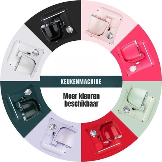 MMP® Mixer met mengkom - Mixer - Mixer met mengkom keukenmachine - Roze - ‎35cm x 33cm x 22cm van MMP® — afbeelding 5