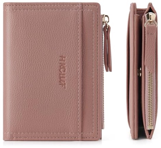 Gounnu portemonnee voor dames, klein, van PU-leer, portemonnee met RFID- blokkering, kleine portemonnee met ritssluiting, drukknop en 17 kaartvakken, beige, 10x12x4cm, Modern Gounnu portemonnee voor dames, klein, van PU-leer, portemonnee met RFID- blokkering, kleine portemonnee met ritssluiting, drukknop en 17 kaartvakken, beige, 10x12x4cm, Modern